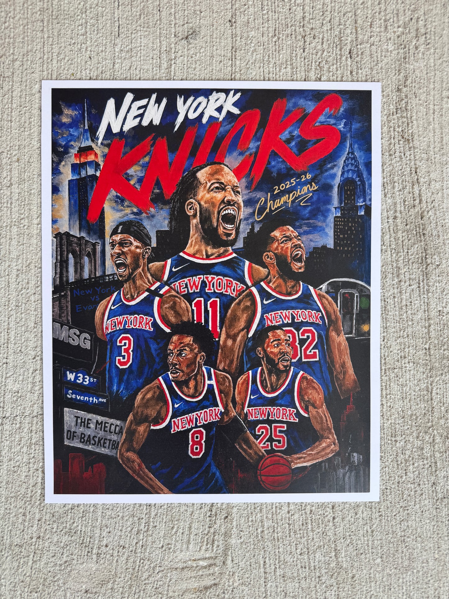 New York Knicks: 2025–26 Champions (Limited Edition Print)